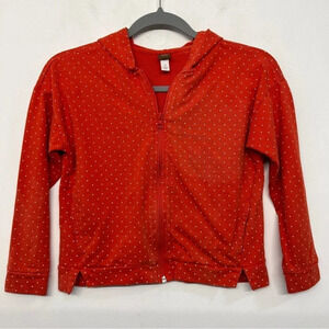 Tea Full Zip Hoodie Dot Red 10